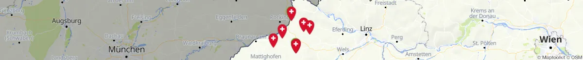 Kartenansicht für Apotheken-Notdienste in der Nähe von Antiesenhofen (Ried, Oberösterreich)